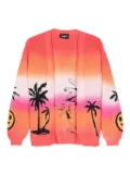 Barrow kids intarsia-knit cotton cardigan - Orange
