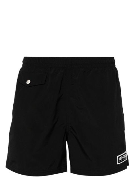 Kenzo shorts de playa con parche del logo