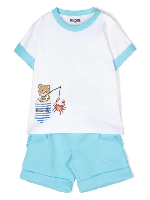 Moschino Kids set de shorts con logo estampado