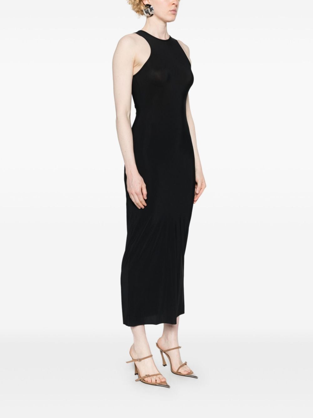 Shop Amazuìn Evie Sleeveless Maxi Dress In Schwarz