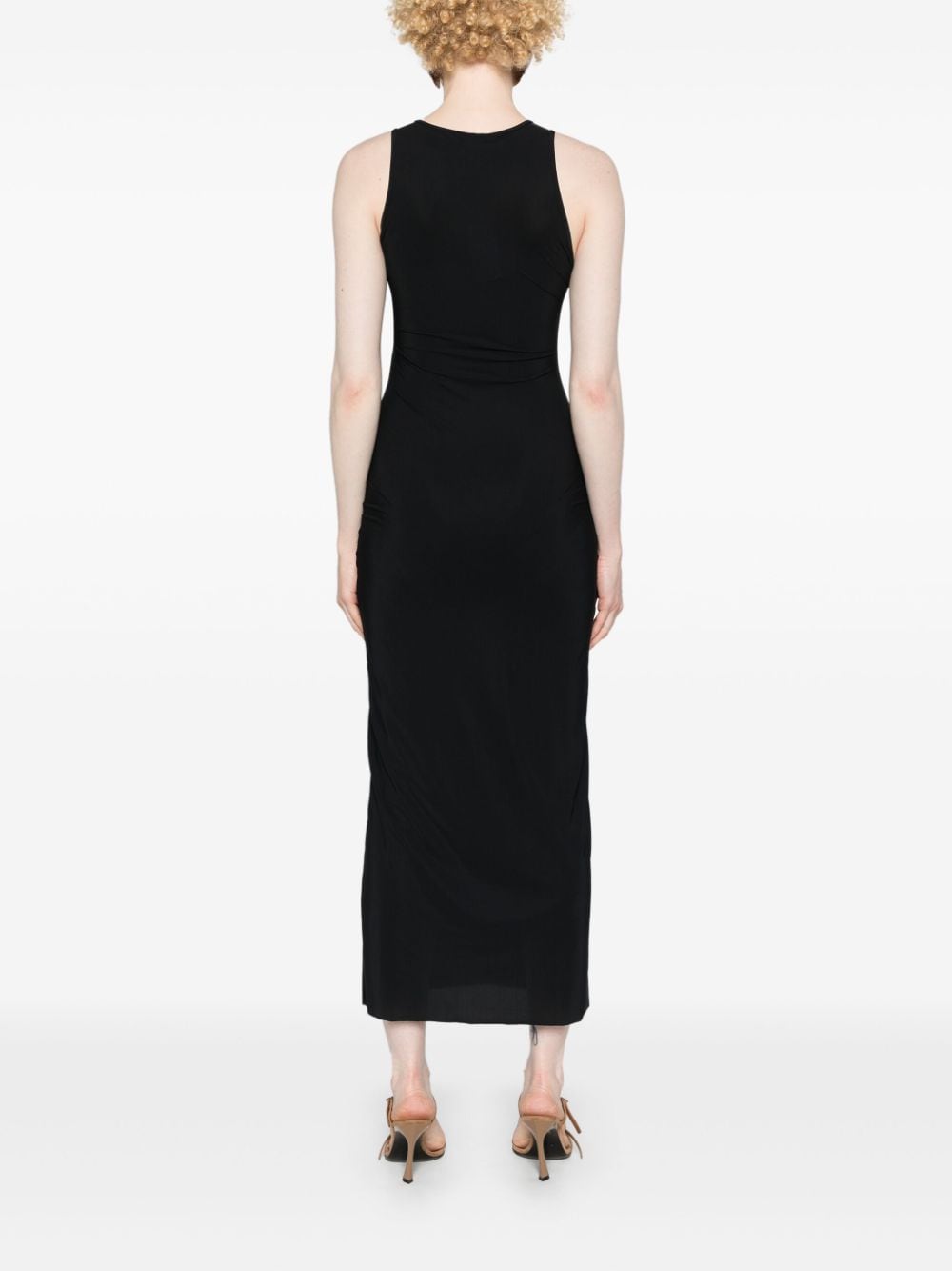 Shop Amazuìn Evie Sleeveless Maxi Dress In Schwarz