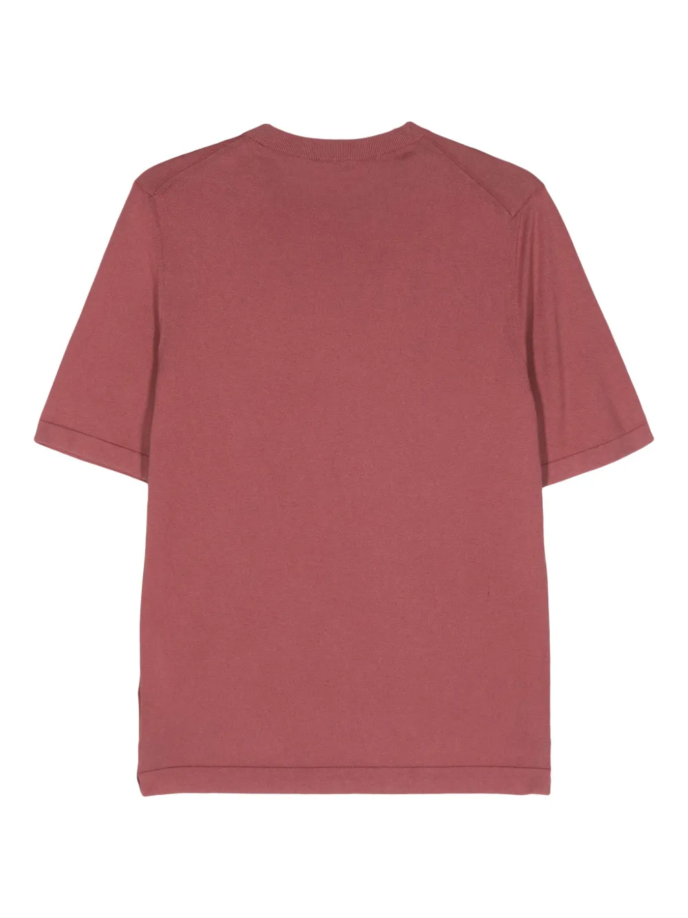 Boglioli Fijngebreid T-shirt - Rood