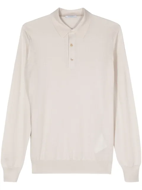 Boglioli fine-knit polo shirt