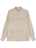 Boglioli herringbone linen shirt - Neutrals