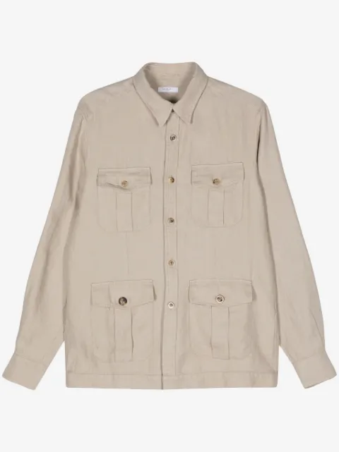 Boglioli herringbone linen shirt