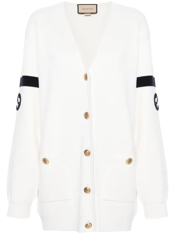 Gucci cardigan white best sale