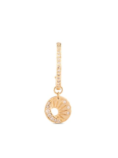 Celine Daoust 14kt yellow gold Little Sun & Moon diamond earring