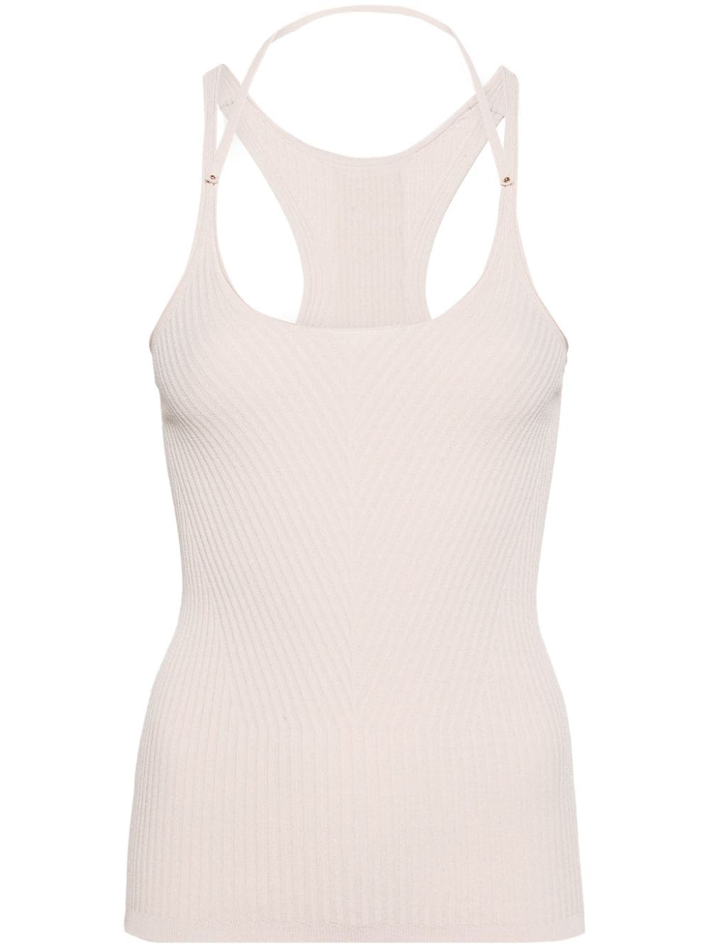 Giorgio Armani sleeveless ribbed-knit top - Rosa