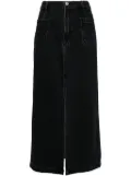 FRAME La Bardot denim maxi skirt - Blue