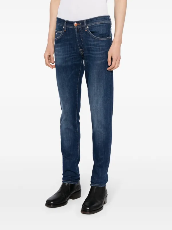 Sartoria Tramarossa slim-cut Cotton Jeans Blue FARFETCH IN