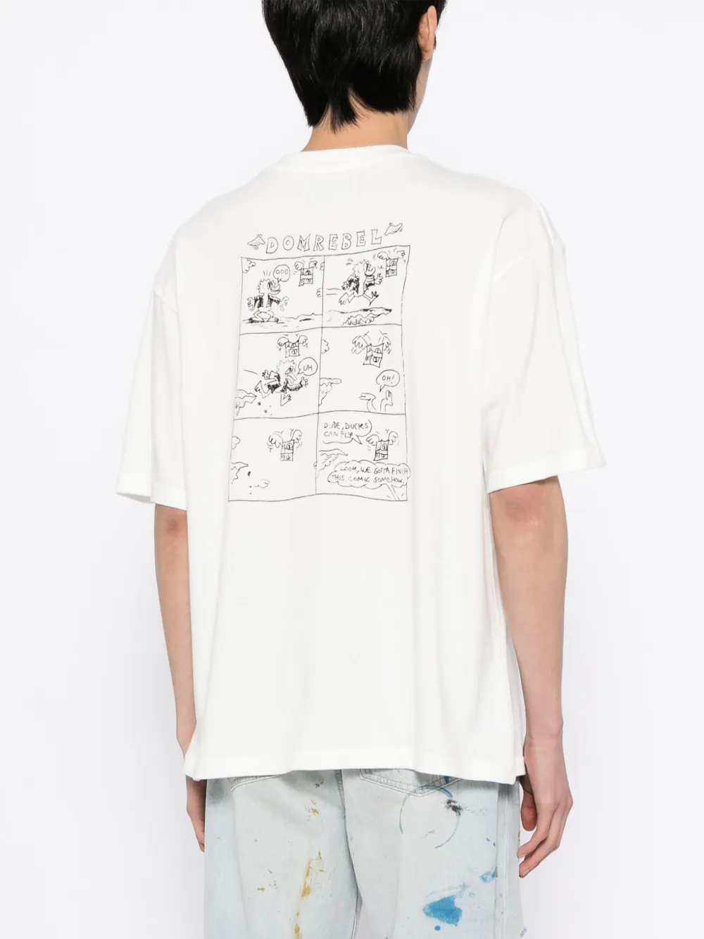 DOMREBEL T-shirt met print Wit