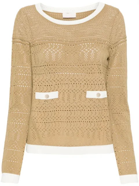 LIU JO top  detejido calado transparente
