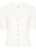 Allude ribbed-knit virgin wool cardigan - Neutrals
