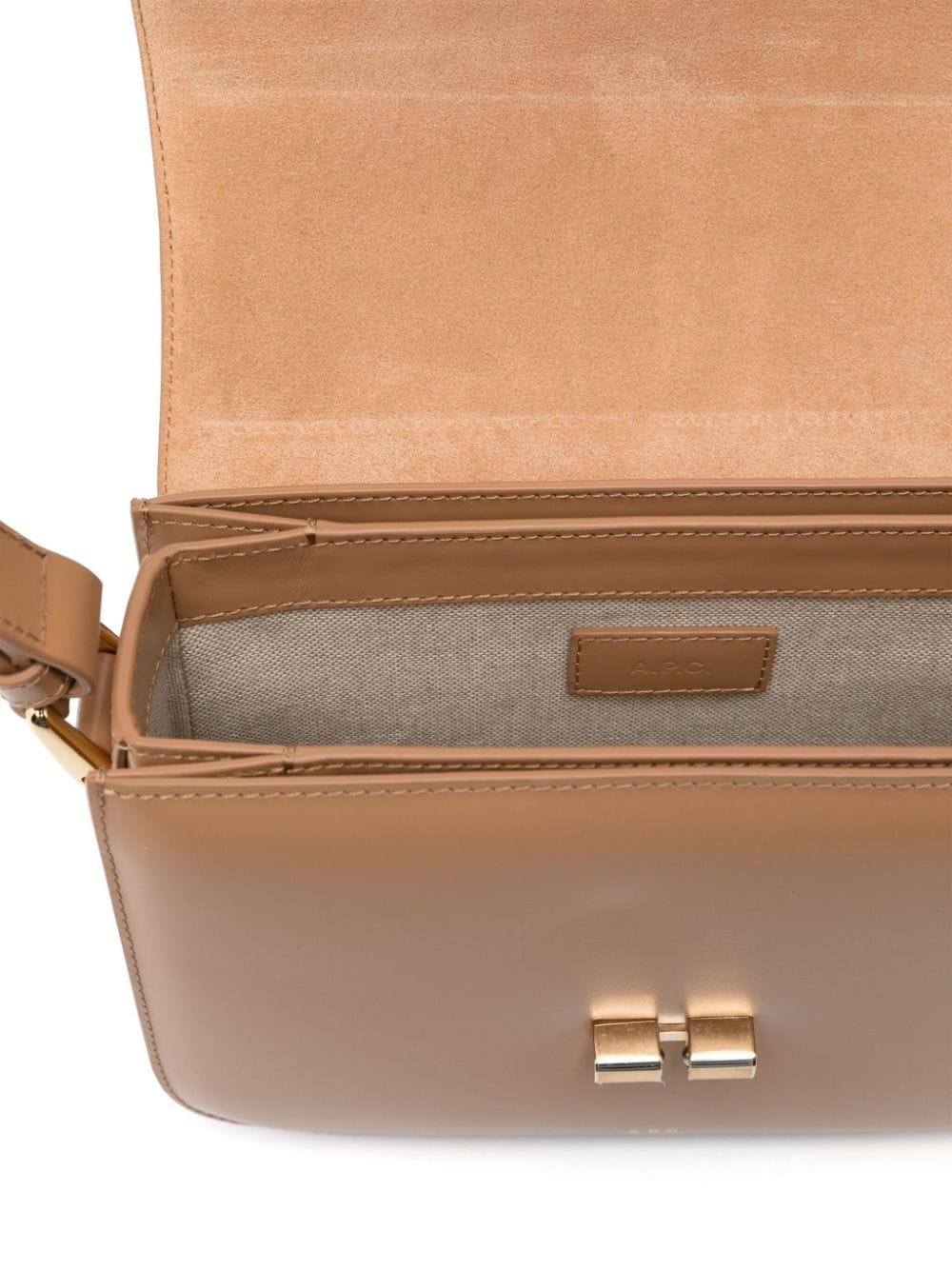 Shop Apc Small Grace Leather Shoulder Bag In Neutrals