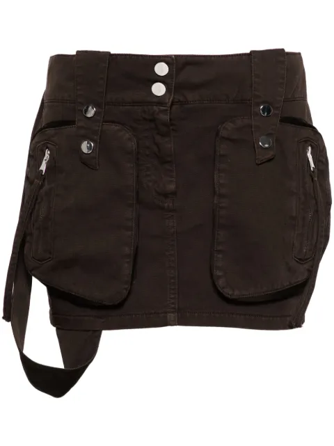 Blumarine cargo-pockets twill mini skirt