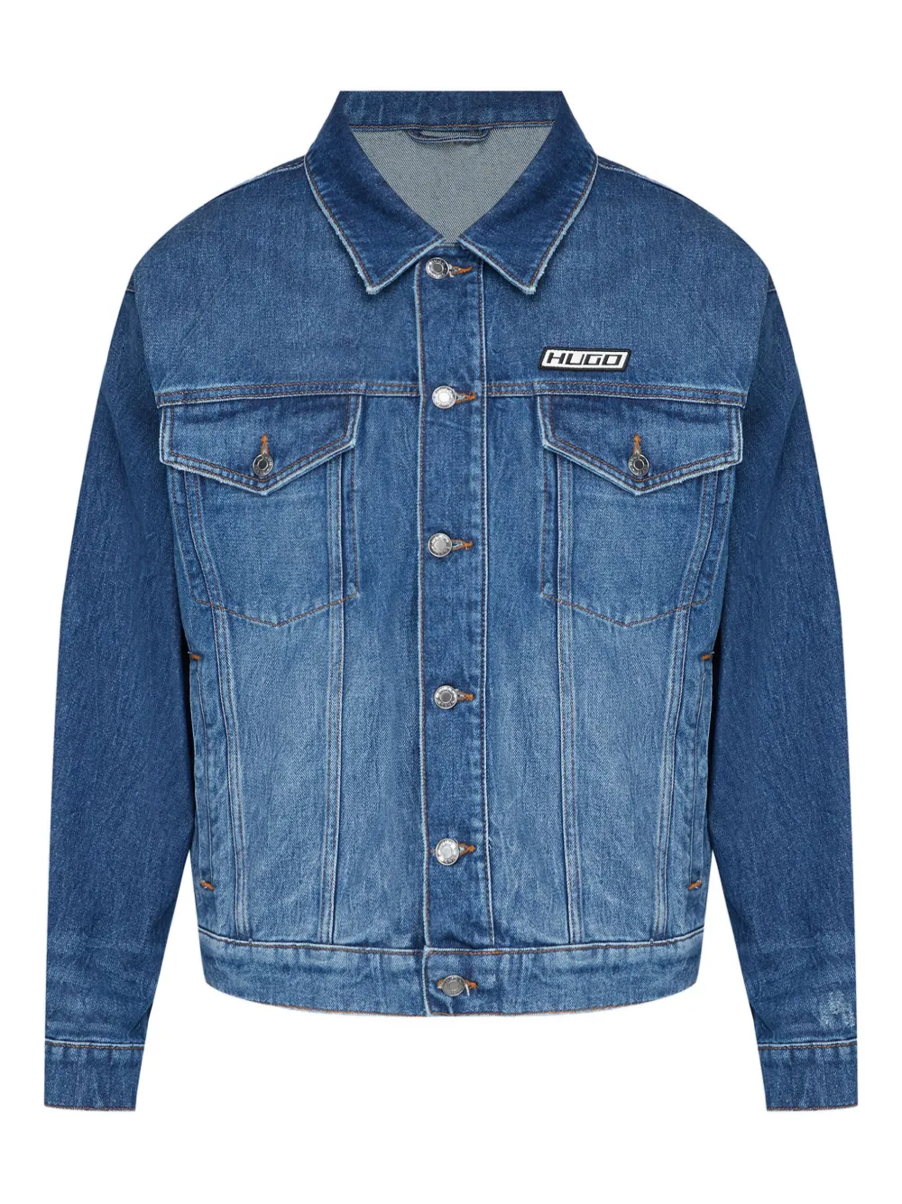 HUGO logo-patch denim jacket | Blue | Image 1