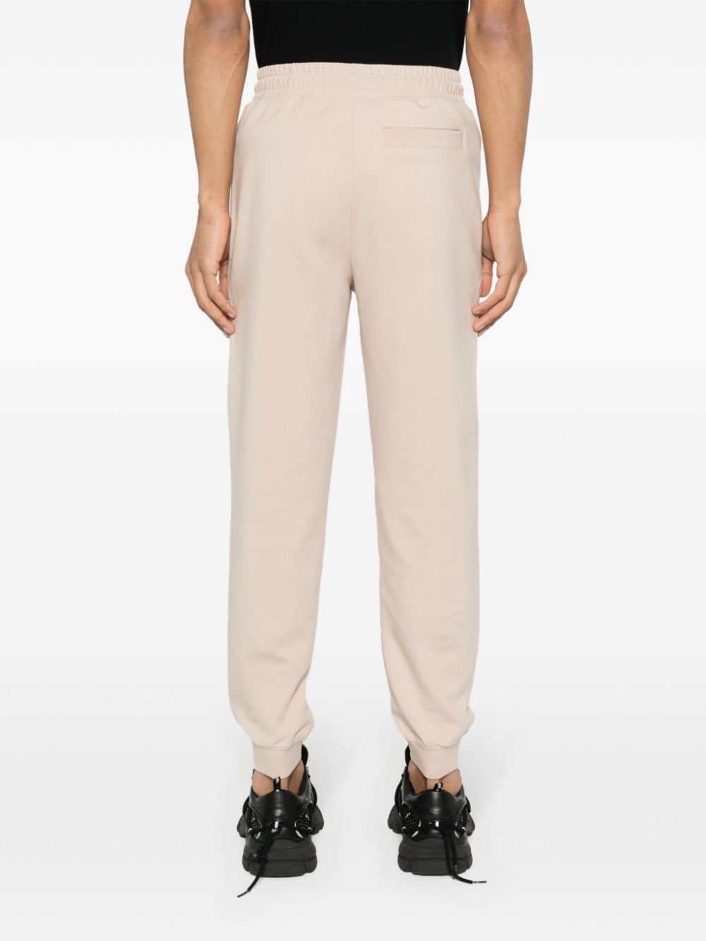 Shop Hugo Tapered Cotton Track Pants In Neutrals