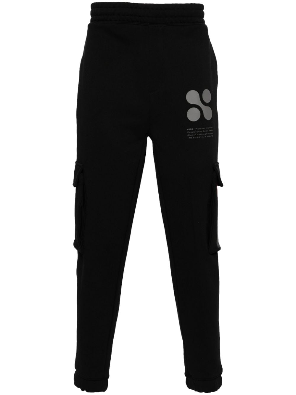 Hugo Logo-print Cargo Pants In Black