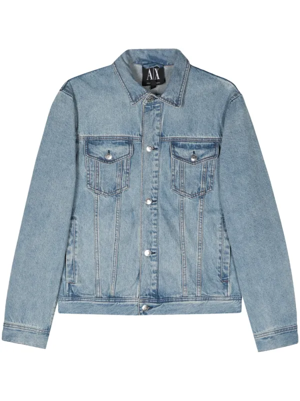 Armani Exchange button up Denim Jacket Blue FARFETCH BE