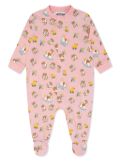 Moschino Kids graphic-print cotton onesie - Pink