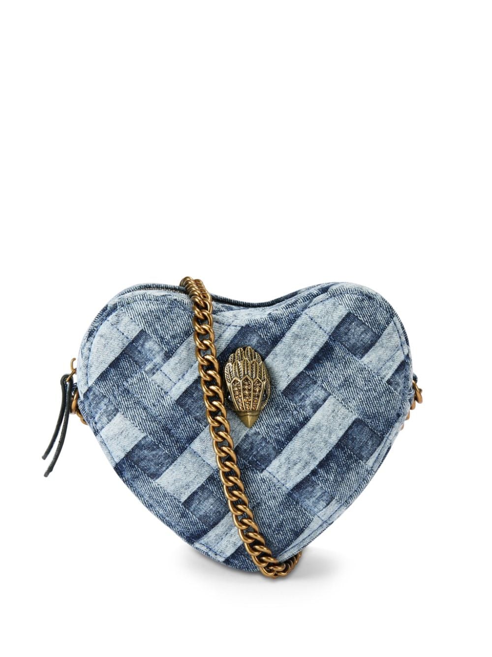 Shop Kurt Geiger Kensington Heart Crossbody Bag In Blue