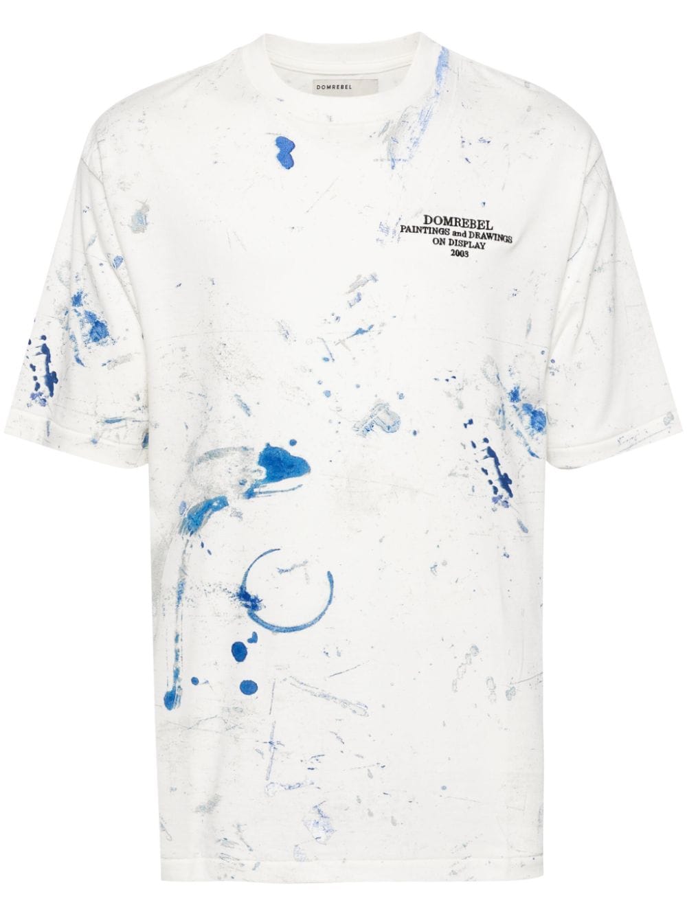 Rag paint-detail logo-embroidered T-shirt