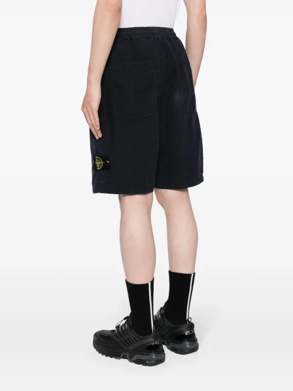 Stone Island Compass-motif Bermuda Shorts | Blue | FARFETCH UZ