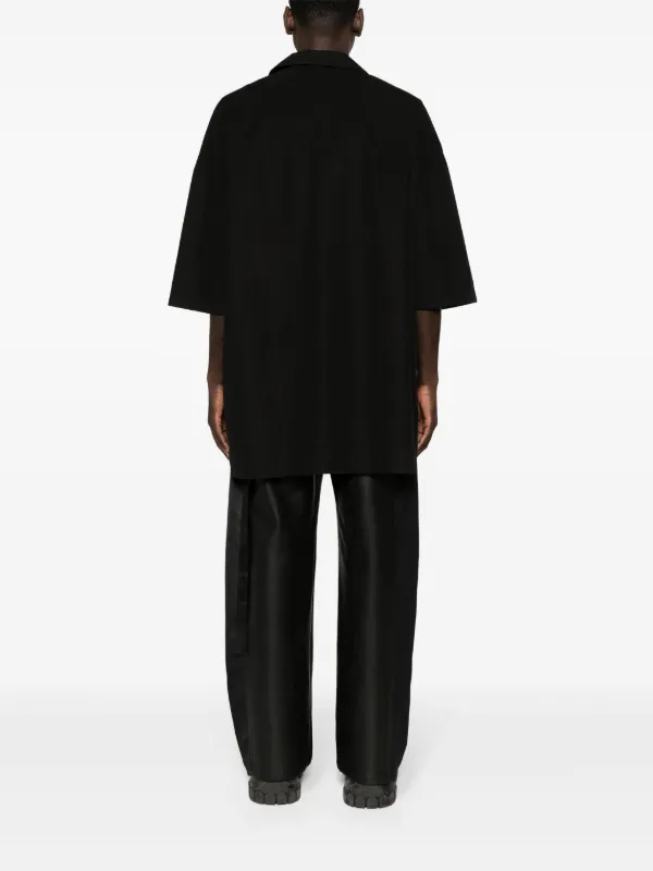 トップス Rick Owens DRKSHDW MAGNUM  SHIRT S Rick Owens DRKSHDW Magnum Tommy Longline Shirt | Black | FARFETCH AO