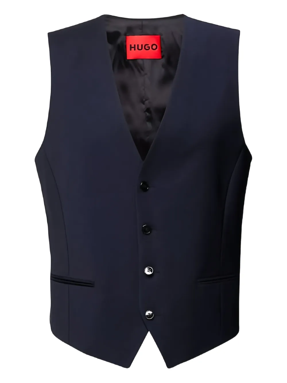 HUGO button-down waistcoat | Blue | Image 1