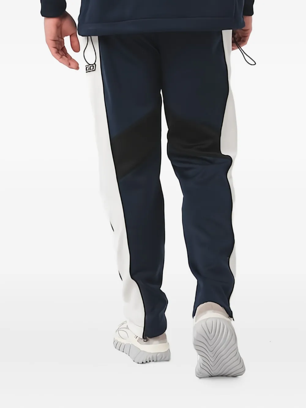 Hugo Boss Panelled Logo-patch Track Pants In Blue