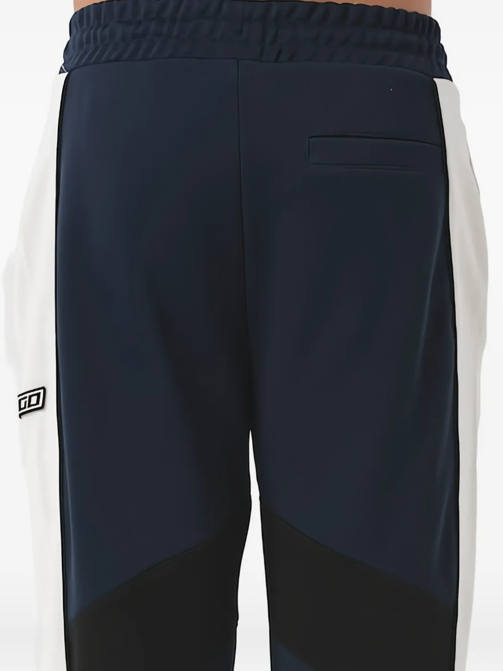 Hugo Boss Panelled Logo-patch Track Pants In Blue
