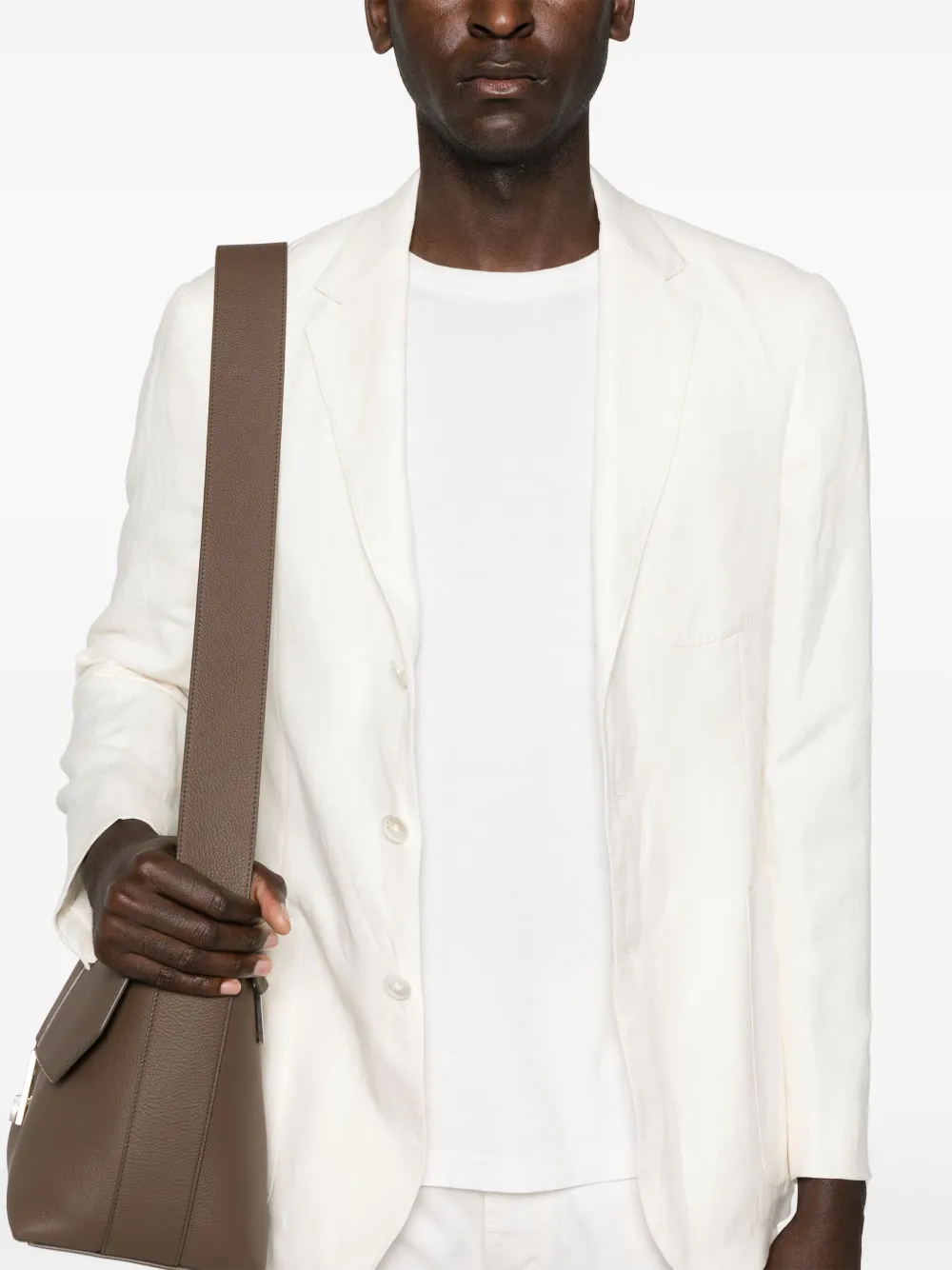 Ralph Lauren Purple Label Blazer met enkele rij knopen Beige