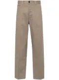BOSS pressed-crease twill tapered trousers - Brown