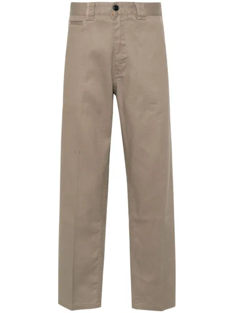 BOSS pressed-crease twill tapered trousers