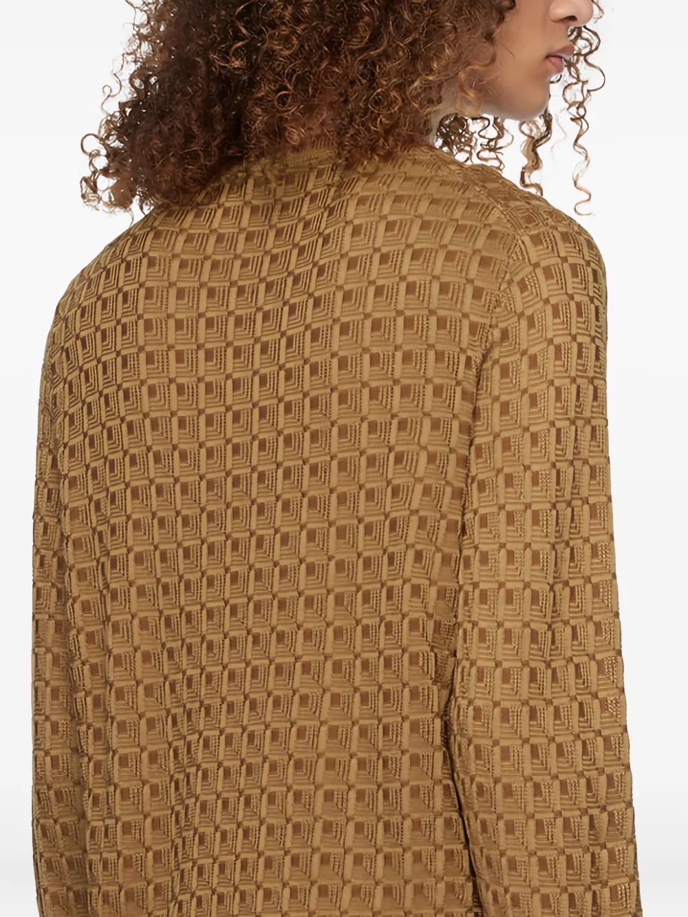 Hugo Boss Tan Crewneck Sweater In Brown