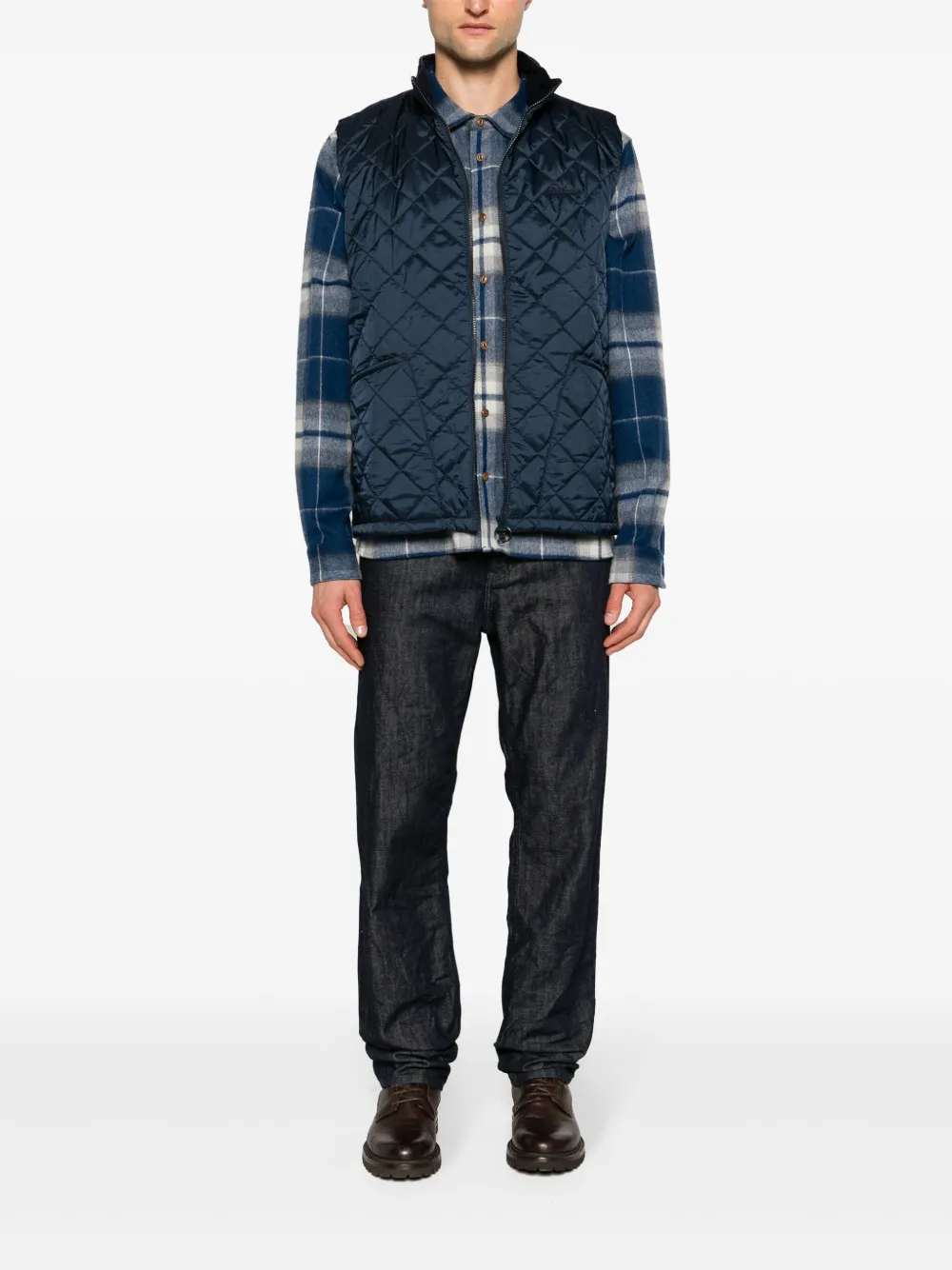 BOSS Mid waist straight jeans - Blauw