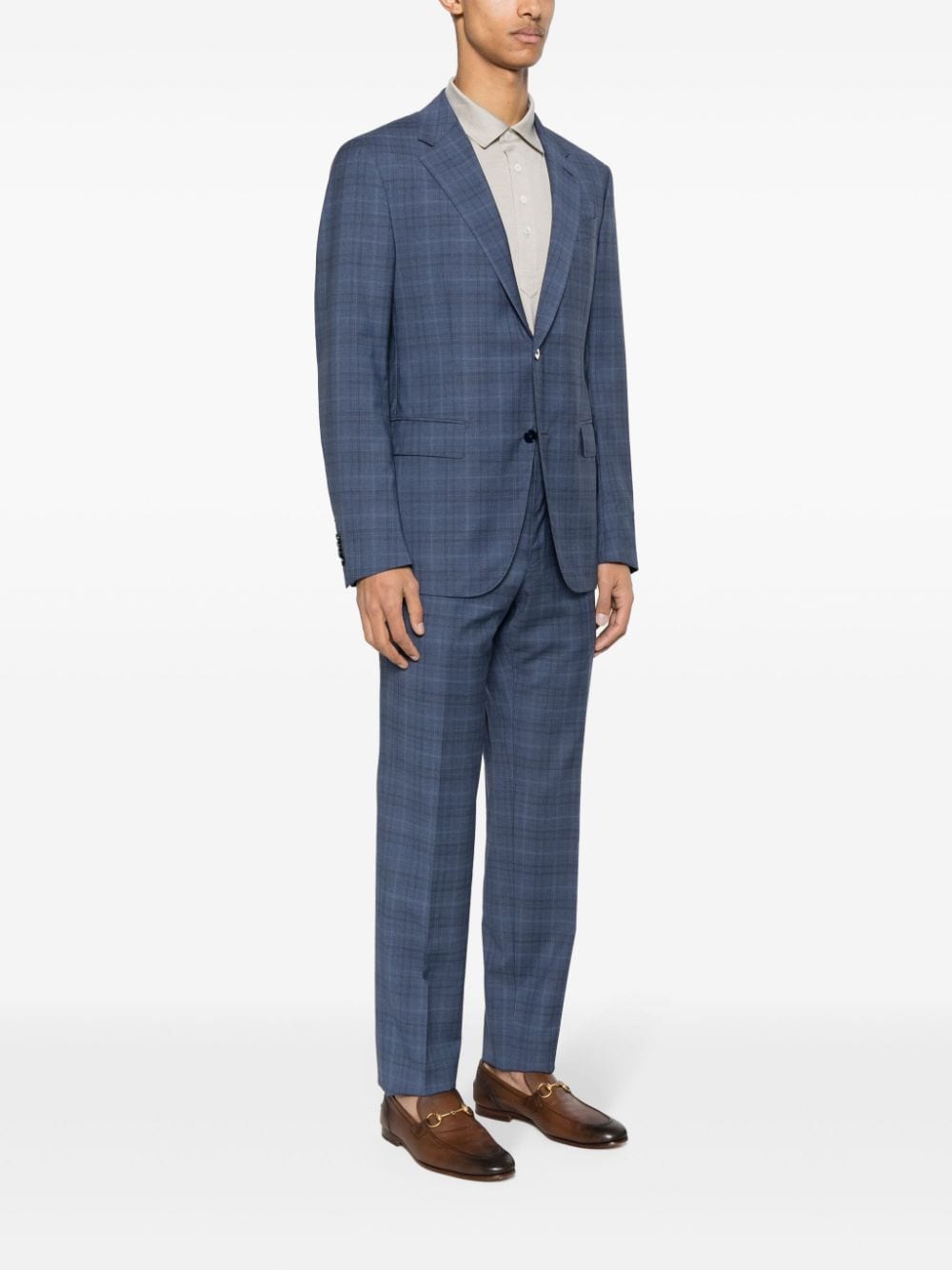 Shop Zegna Single-breasted Wool Suit In 蓝色