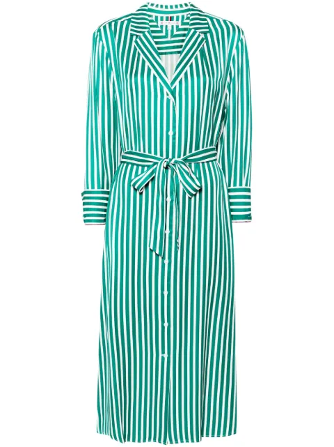 Tommy Hilfiger vestido camisero midi con rayas estampadas