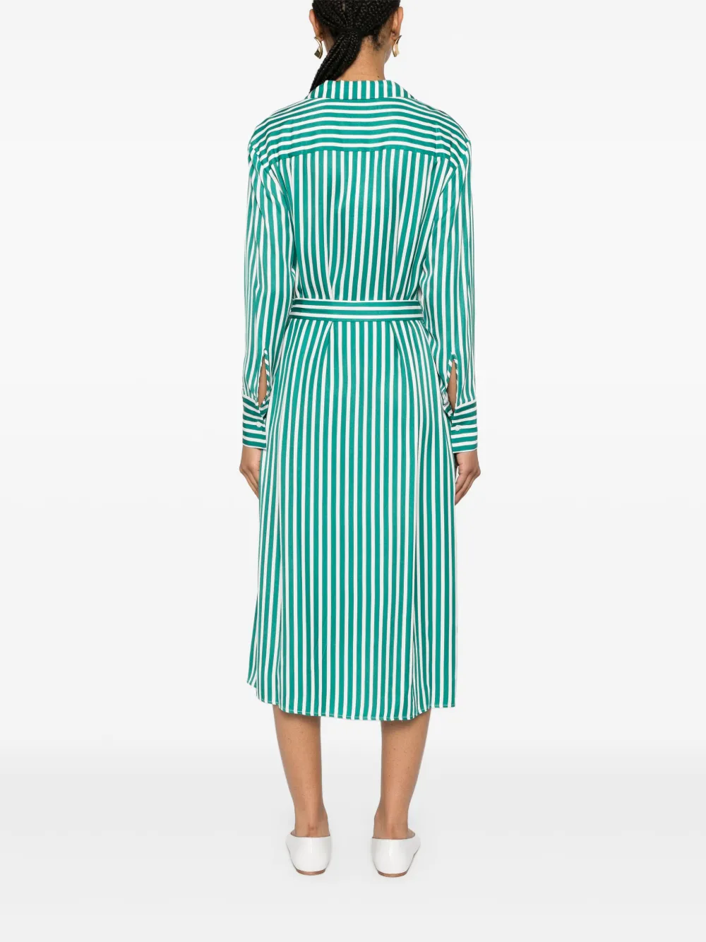 Tommy Hilfiger Gestreepte blousejurk Groen