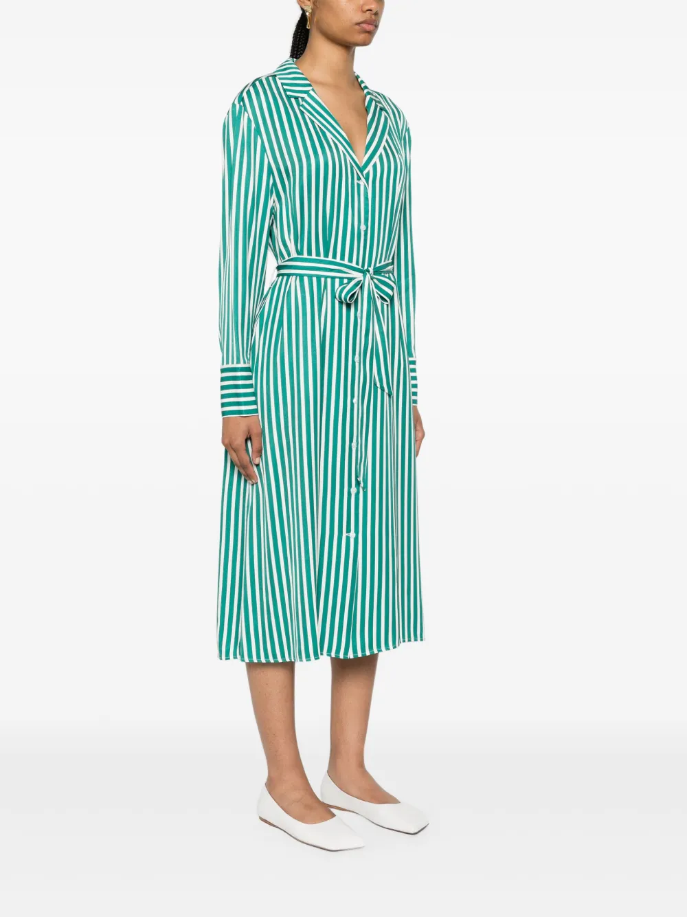 Tommy Hilfiger Gestreepte blousejurk Groen