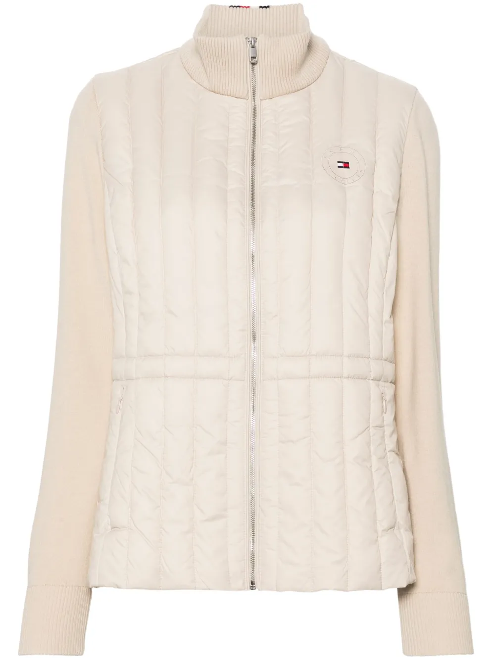 Tommy Hilfiger Panelled Padded Jacket In Neutrals