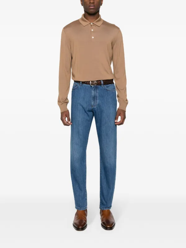 Zegna ファインニット ポロシャツ | ブラウン | FARFETCH JP