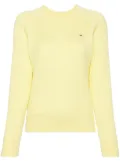 Tommy Hilfiger logo-embroidered cable-knit jumper - Yellow