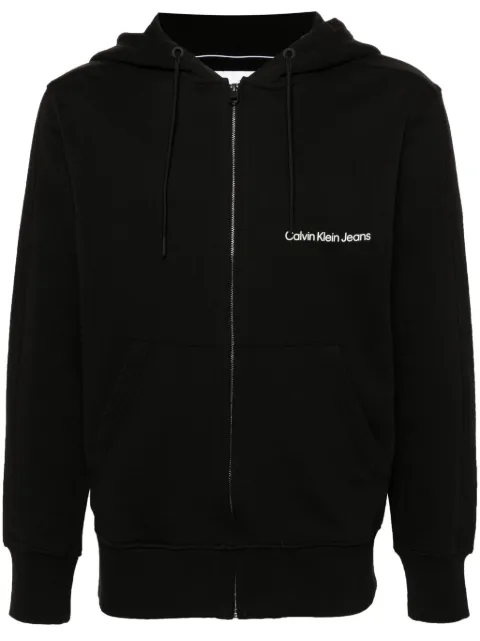 Calvin Klein Jeans logo-print zipped hoodie