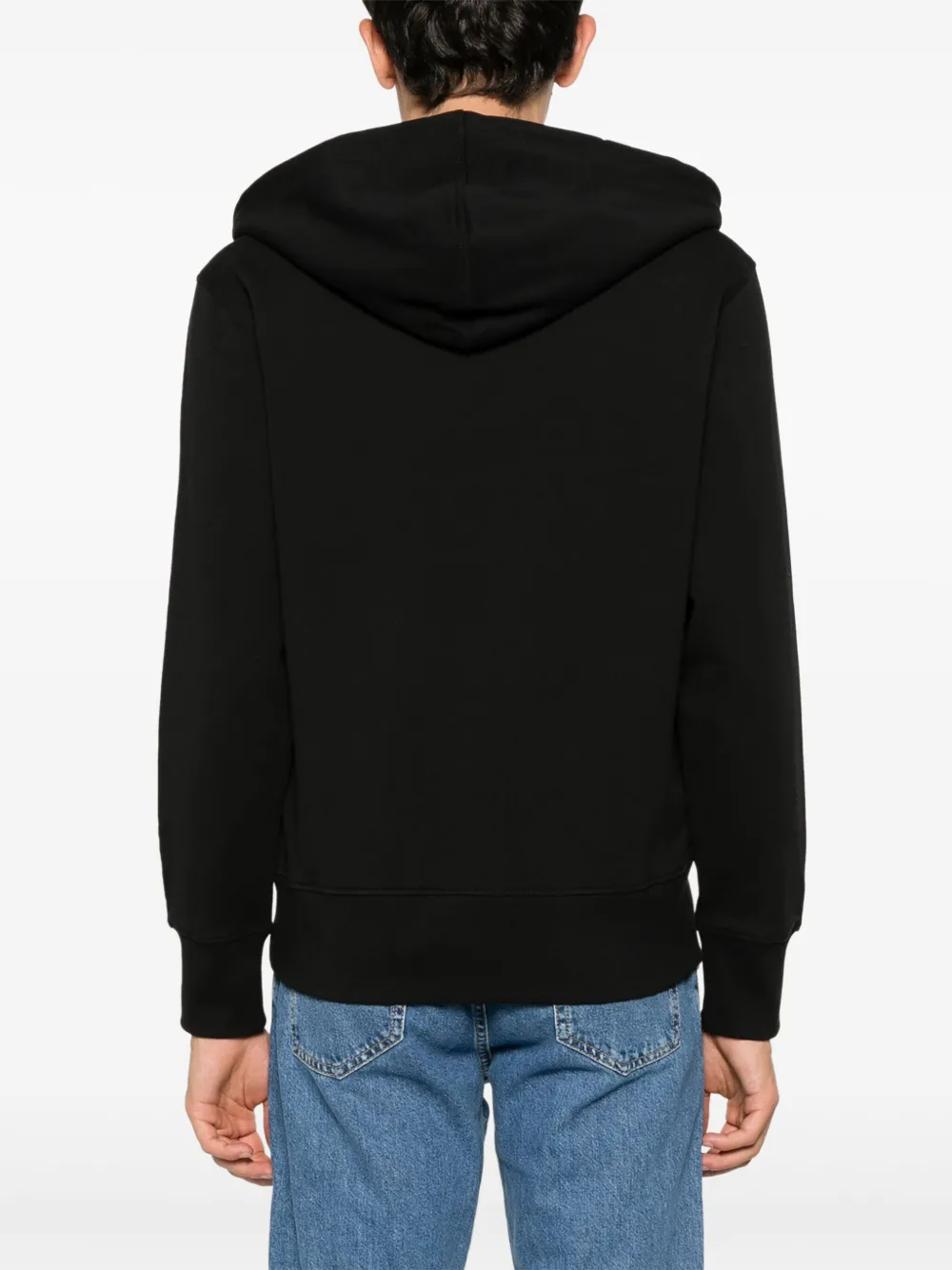 Calvin Klein Jeans Hoodie met logoprint en rits Zwart