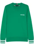 Tommy Hilfiger embroidered-logo stripe-detail jumper - Green