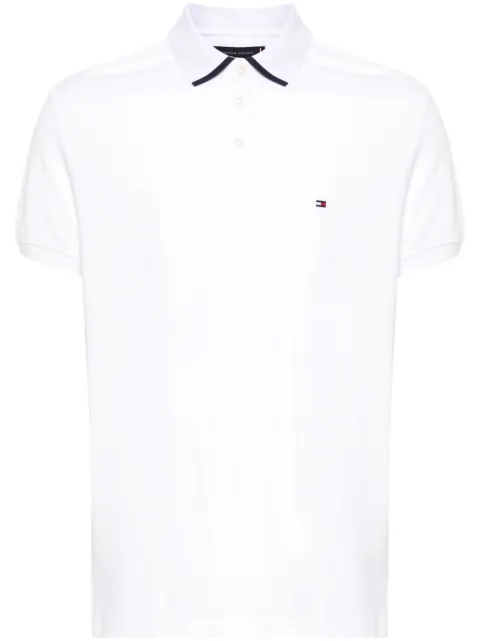 Tommy Hilfiger logo-embroidered piqué polo shirt