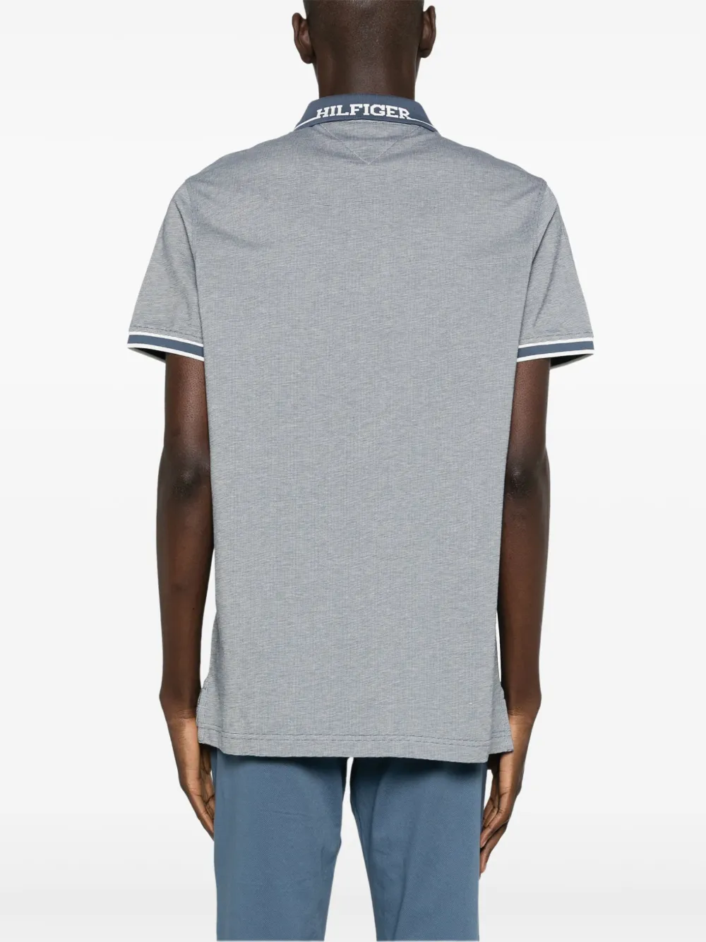 TOMMY HILFIGER LOGO-EMBROIDERED COTTON POLO SHIRT