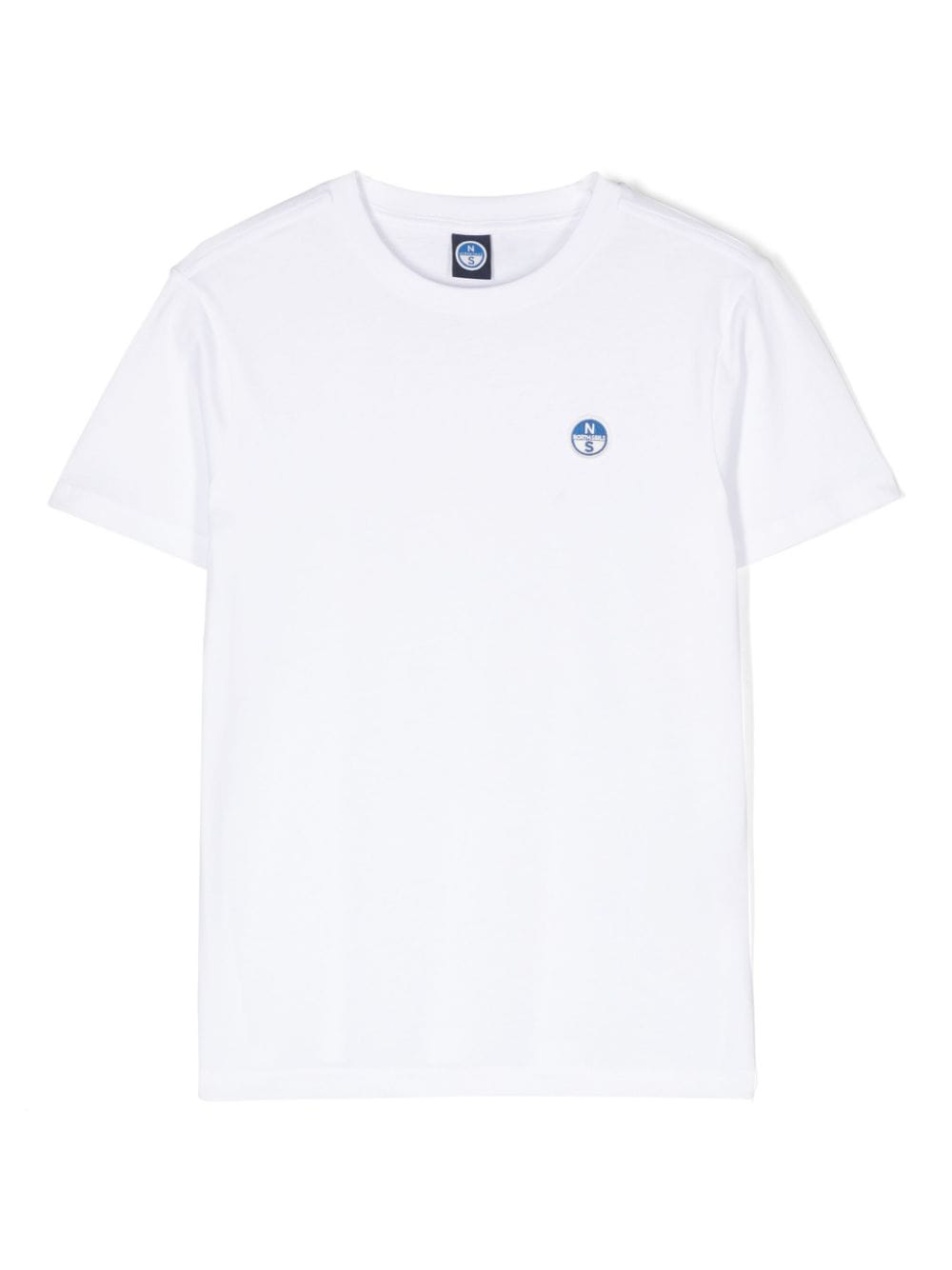 north sails kids t-shirt en coton à patch logo - blanc
