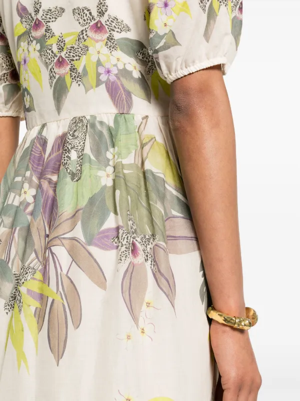 TWINSET jungle-print Muslin Dress | Green | FARFETCH